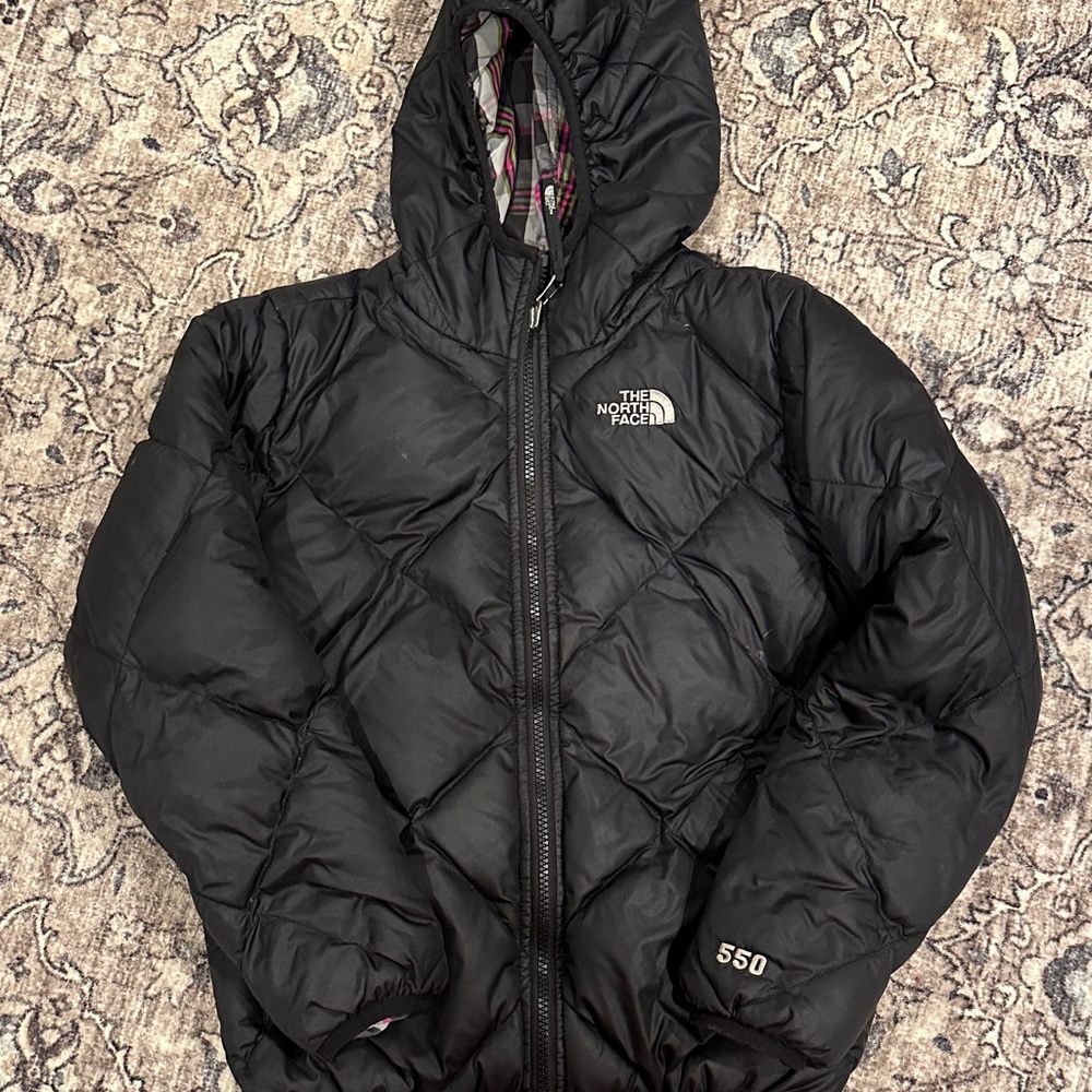 The North Face Quilted Black Hooded Jacket